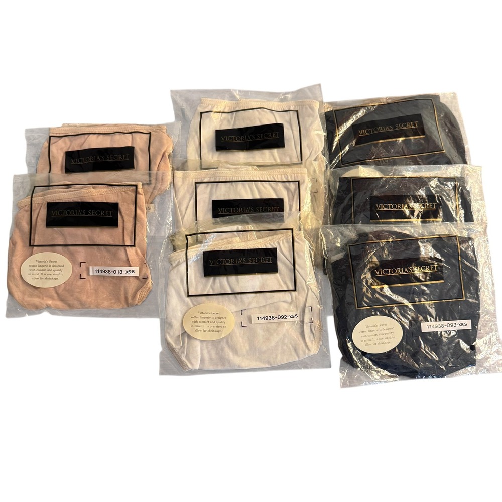 NEW Victoria's Secret VTG 90s Thong Panty 8 Pack Neutral XS/S Underwear Panties
